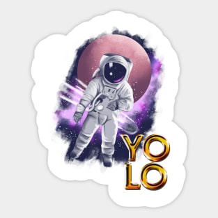 Astronaut Yolo Sticker